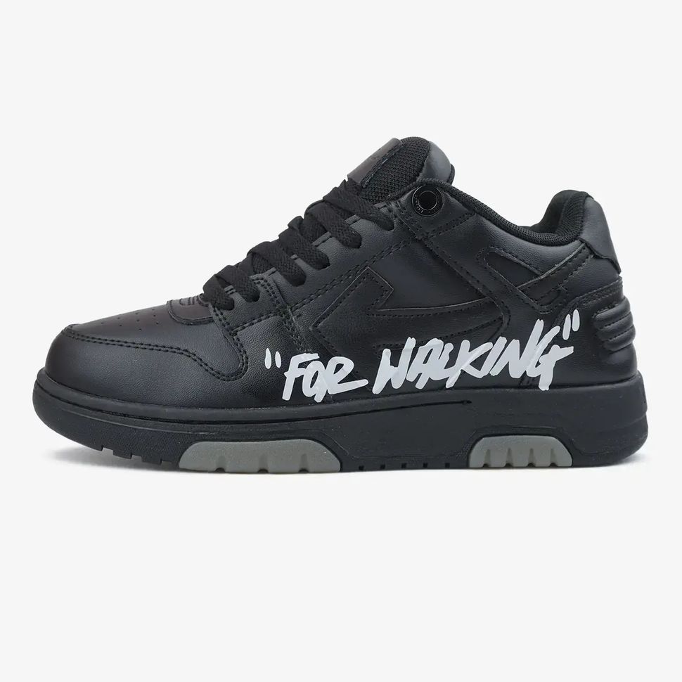 Off-White Out Of Office &ldquo;For Walking&rdquo; Black White Grey, 36