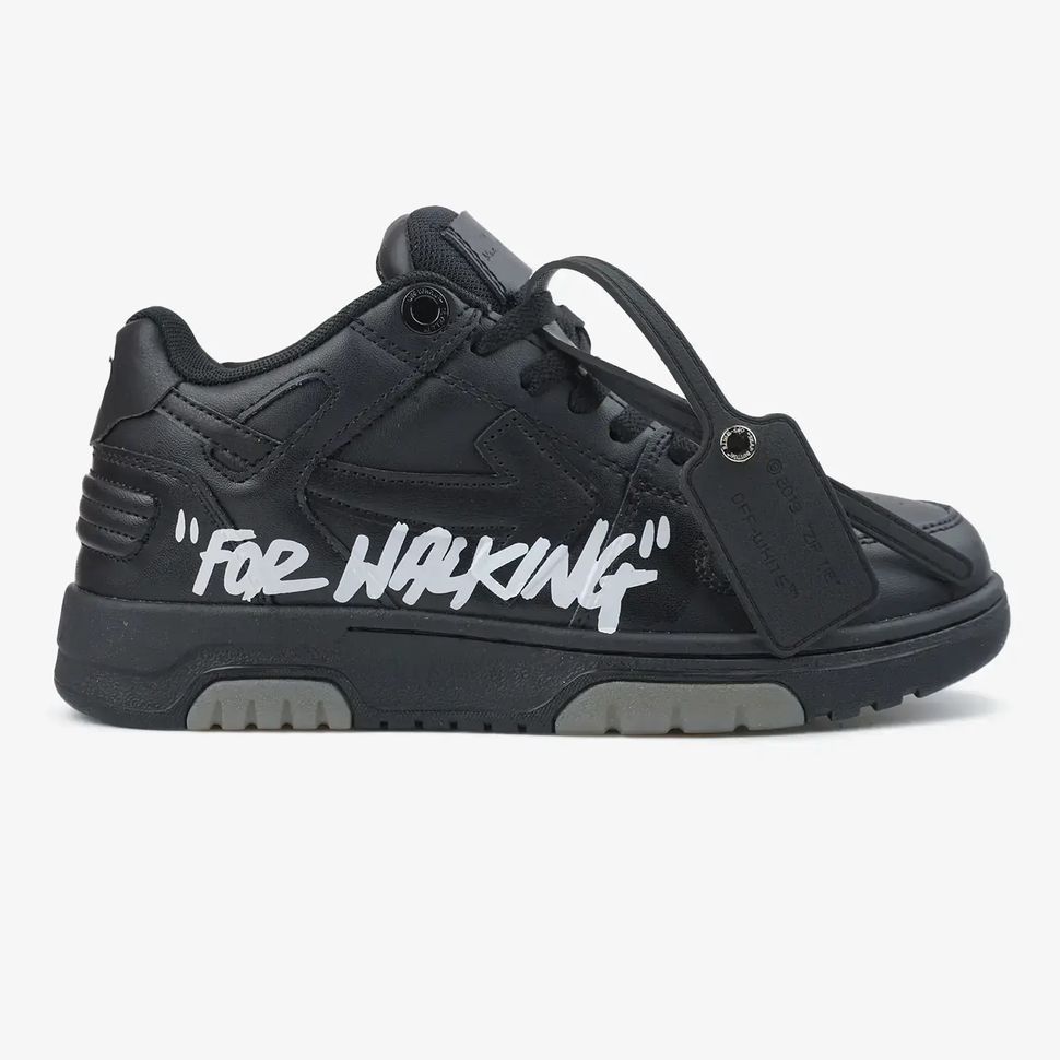 Off-White Out Of Office &ldquo;For Walking&rdquo; Black White Grey, 36