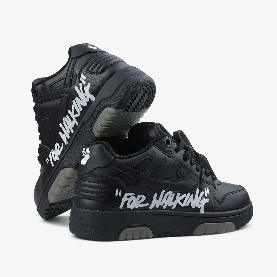 Off-White Out Of Office &ldquo;For Walking&rdquo; Black White Grey, 36