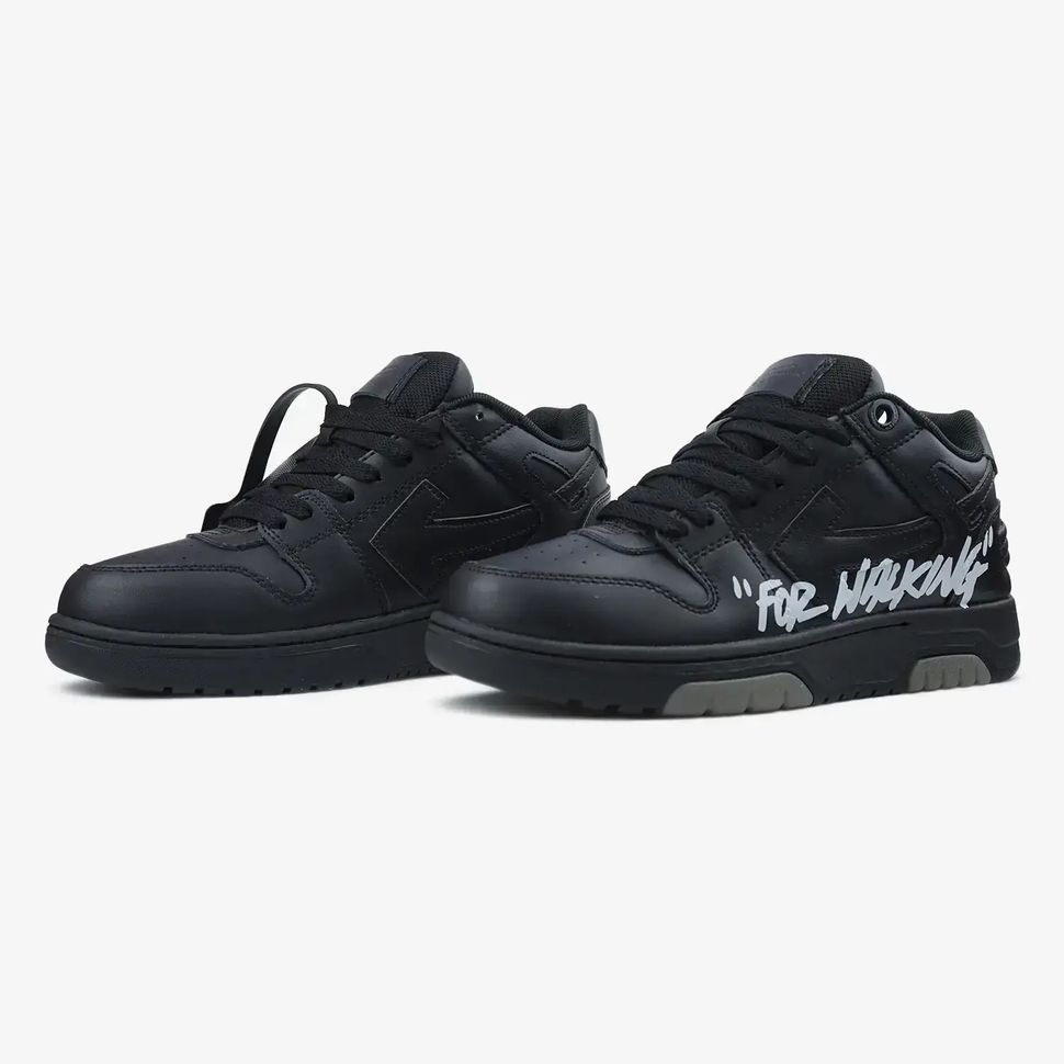 Off-White Out Of Office &ldquo;For Walking&rdquo; Black White Grey, 36