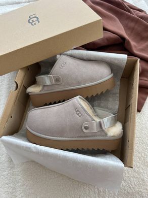 UGG Lanah Clog Brown Grey Platform, 36