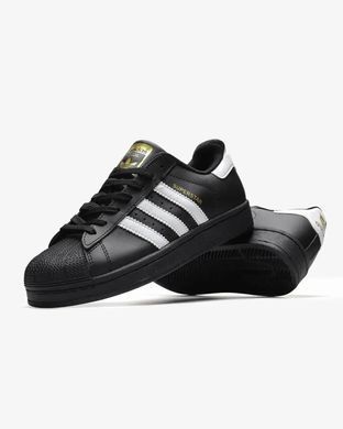 Adidas Superstar Core Black White Gold