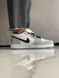 Nike Air Jordan Retro 1 Low Grey White «Black Logo» 2107 фото 4