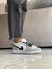 Nike Air Jordan Retro 1 Low Grey White «Black Logo» 2107 фото 1