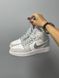 Баскетбольні кросівки Nike Air Jordan 1 Silver Grey White 7382 фото 3