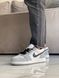 Nike Air Jordan Retro 1 Low Grey White «Black Logo» 2107 фото 2