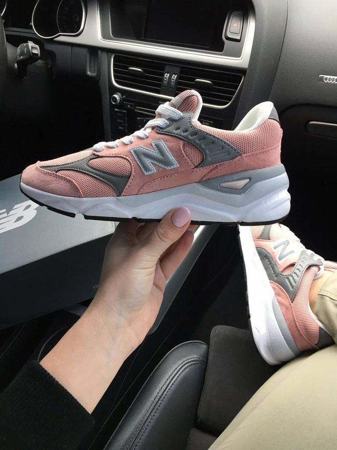 new balance x 90 white pink