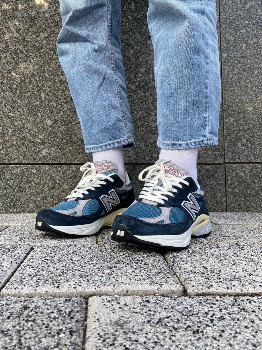 Кроссовки New Balance 990 Navy Blue Grey 9747 фото