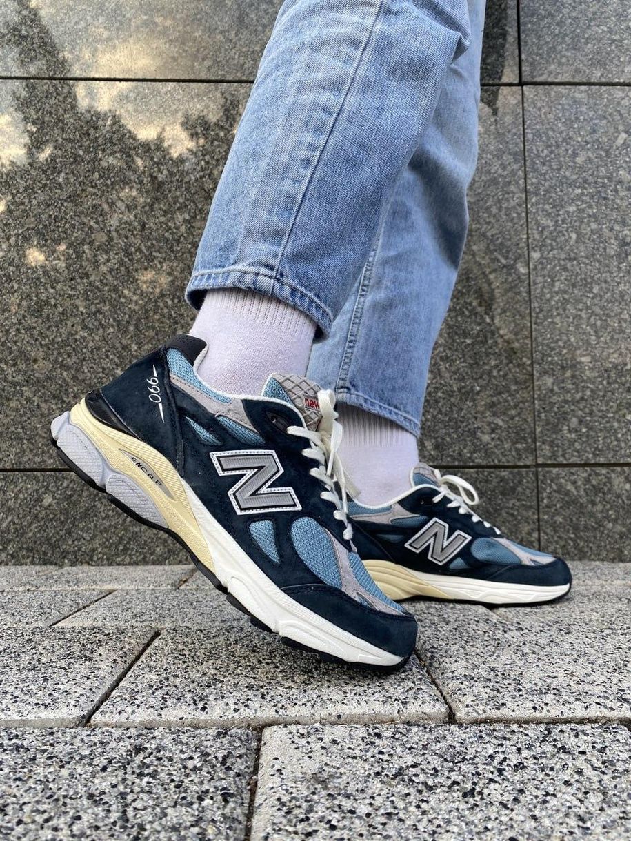 Кроссовки New Balance 990 Navy Blue Grey 9747 фото