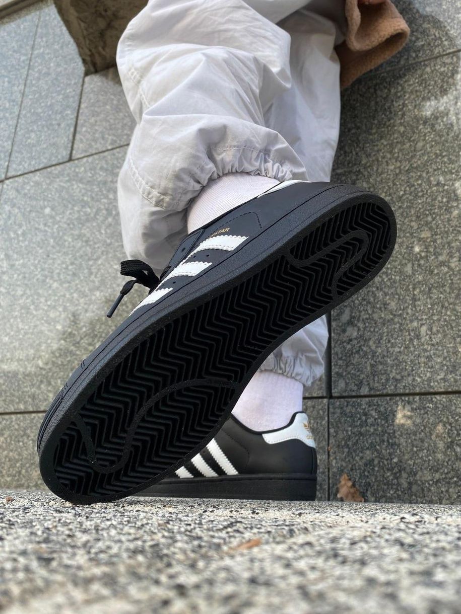 Кроссовки Adidas Superstar Black 9774 фото