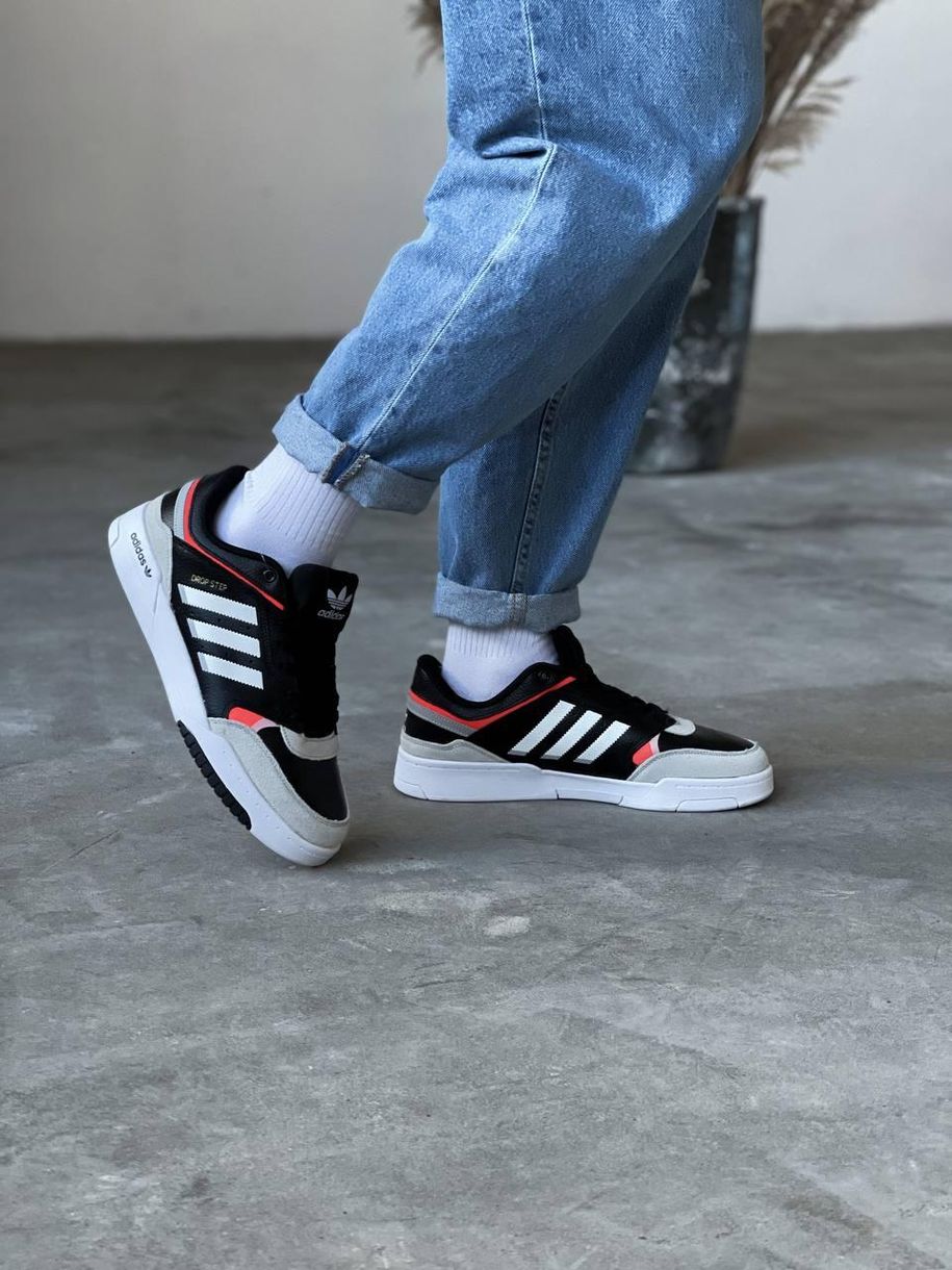 Кроссовки Adidas Drop Step Low Black White 2362 фото