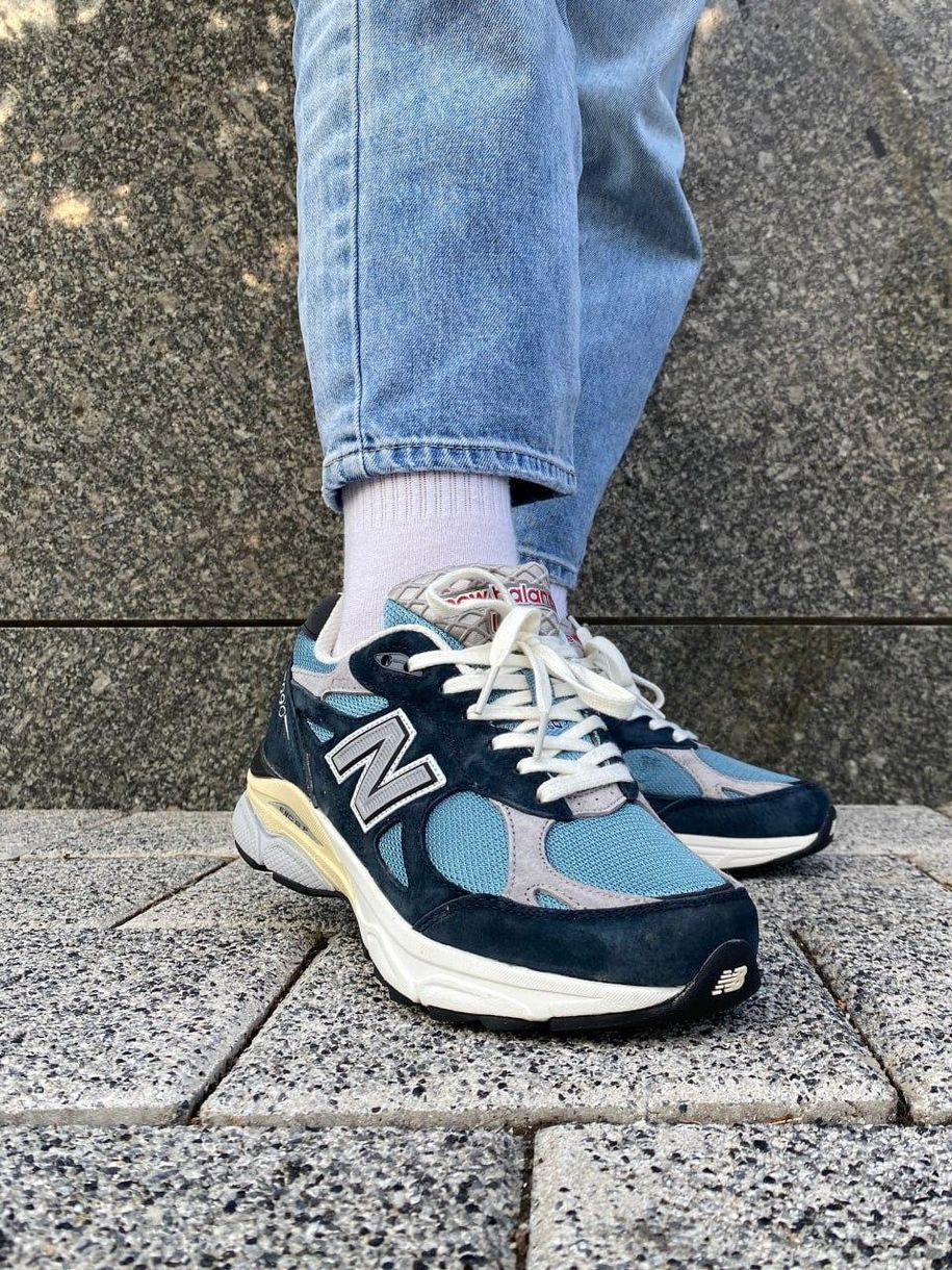 Кроссовки New Balance 990 Navy Blue Grey 9747 фото