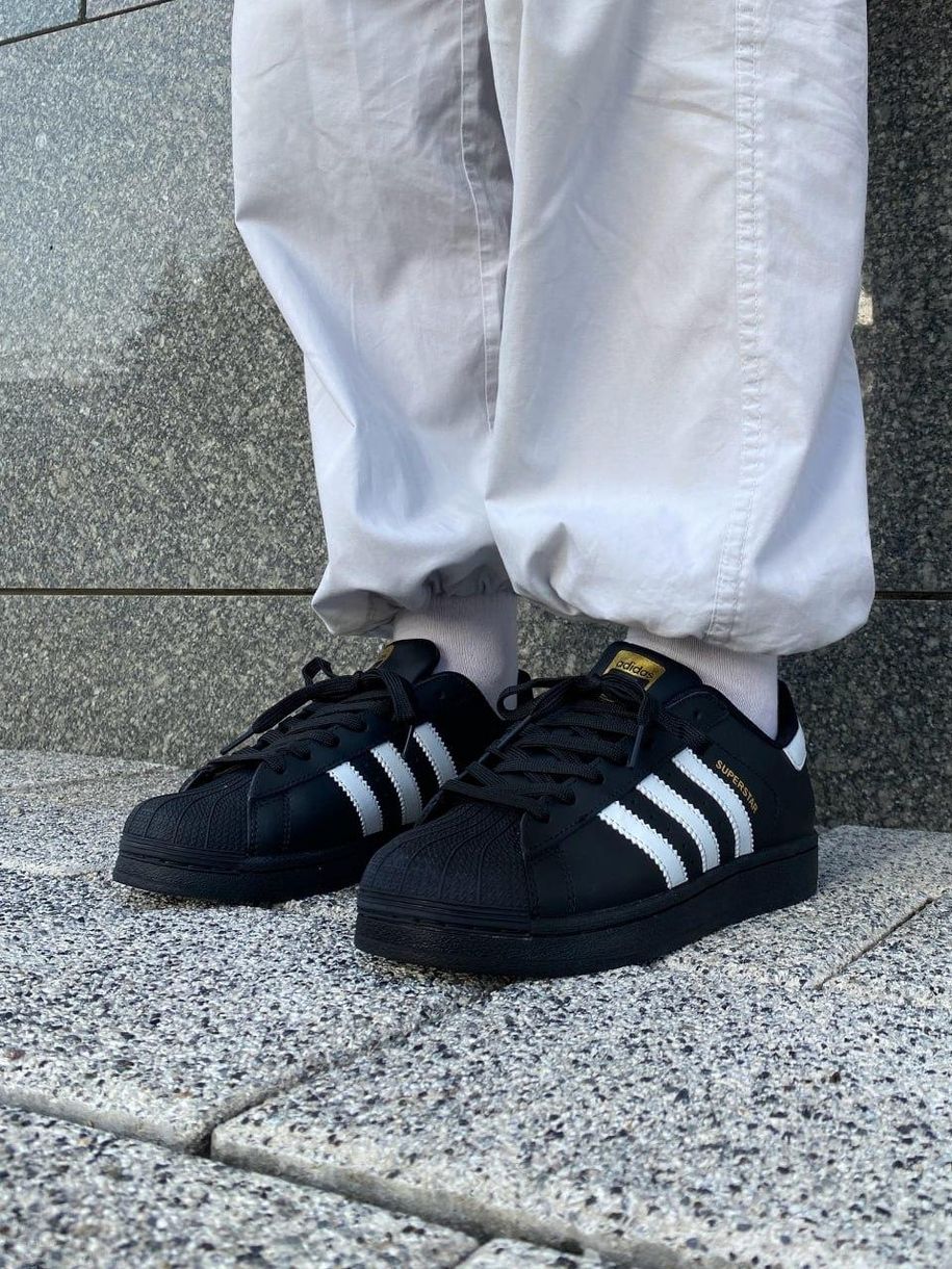 Кроссовки Adidas Superstar Black 9774 фото