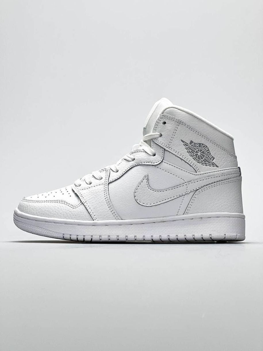 Баскетбольные кроссовки Nike Air Jordan 1 Retro High White «Grey Logo» 2 6673 фото