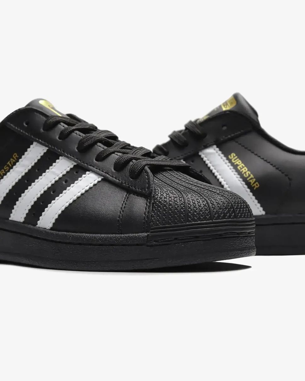 Adidas Superstar Core Black White Gold