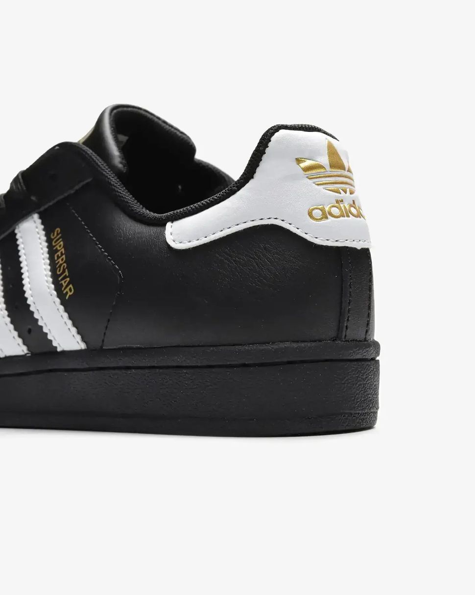 Adidas Superstar Core Black White Gold