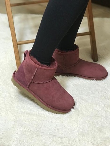 Зимние сапоги UGG Classic Mini 2 Bordo 5411 фото