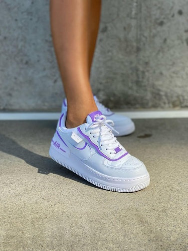 Кроссовки Nike Air Force 1 SHADOW White Violet 6113 фото
