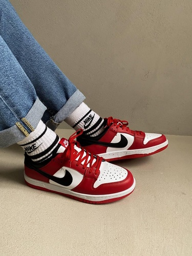 Nike Dunk Low Red Black 7683 фото