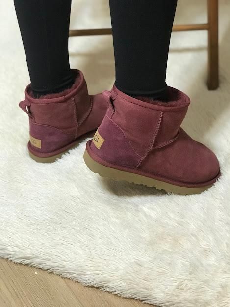 Зимние сапоги UGG Classic Mini 2 Bordo 5411 фото