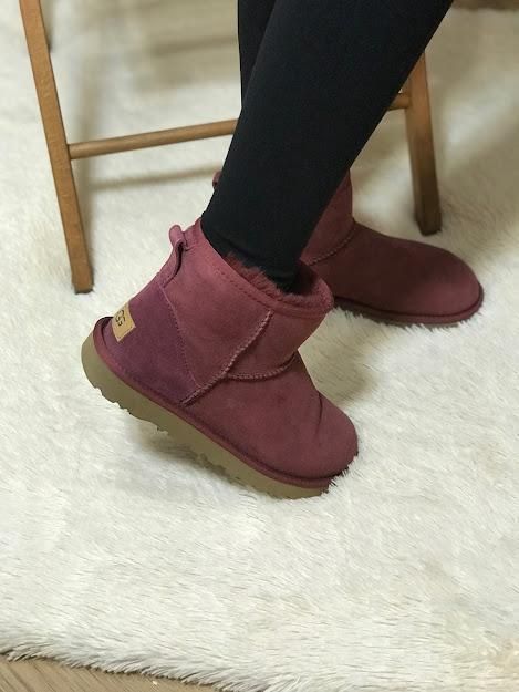 Зимние сапоги UGG Classic Mini 2 Bordo 5411 фото