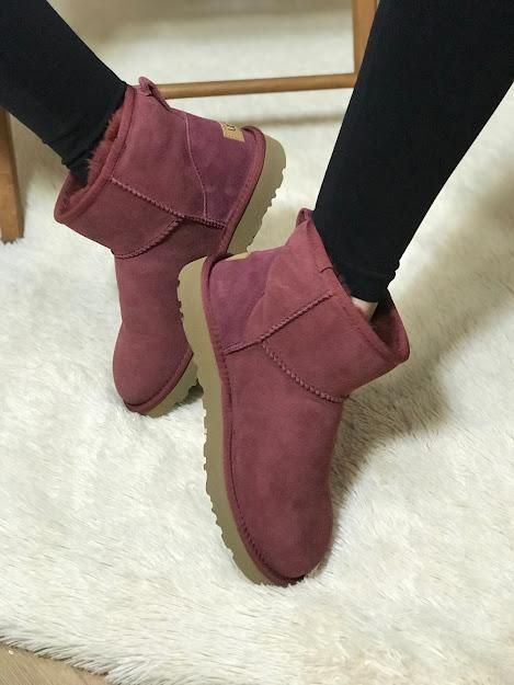 Зимние сапоги UGG Classic Mini 2 Bordo 5411 фото