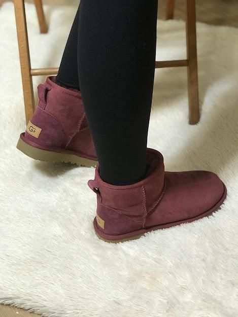 Зимние сапоги UGG Classic Mini 2 Bordo 5411 фото