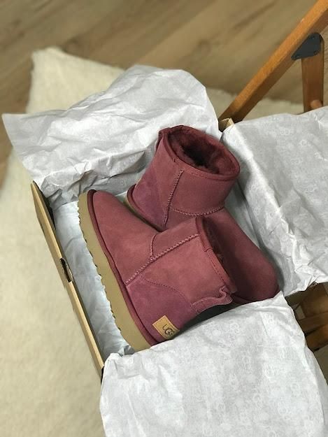 Зимние сапоги UGG Classic Mini 2 Bordo 5411 фото