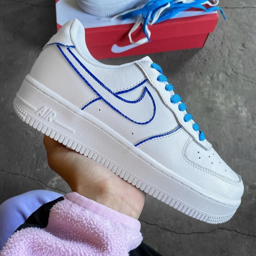 Nike Air Force 1 Low White Blue 91 фото