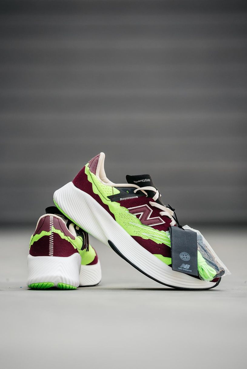 Кросівки New Balance FuelCell x Stone Island Bordo Green 9329 фото