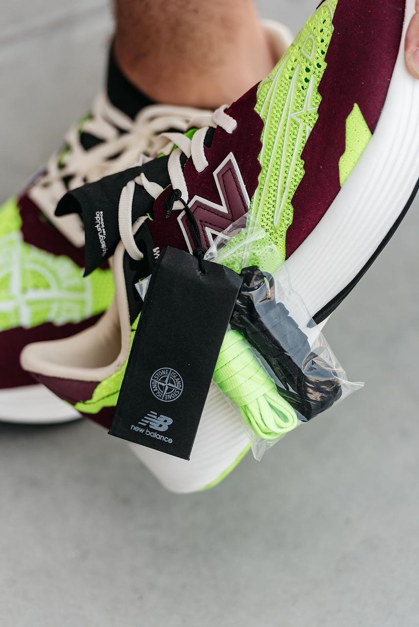 Кросівки New Balance FuelCell x Stone Island Bordo Green 9329 фото