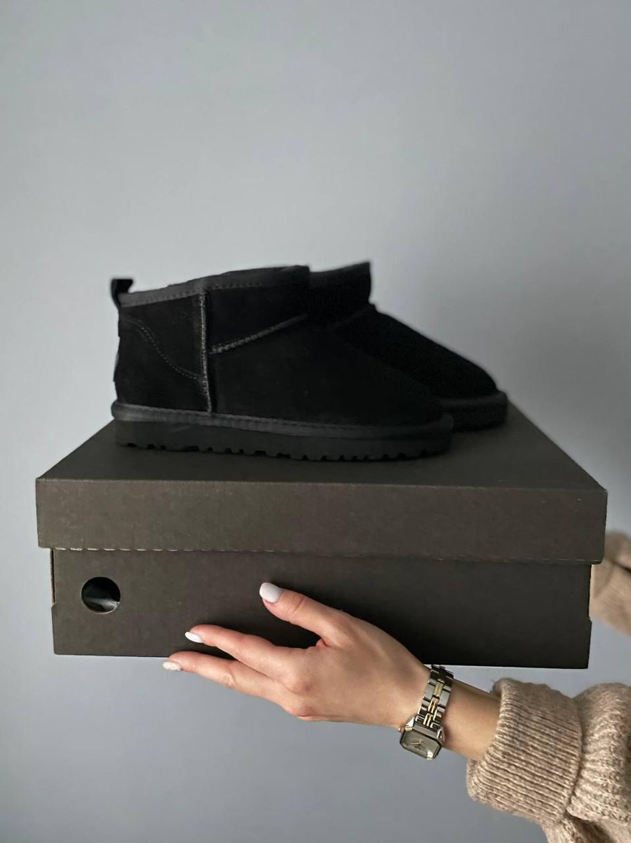 Зимові чоботи UGG Ultra Mini Full Black 4687 фото