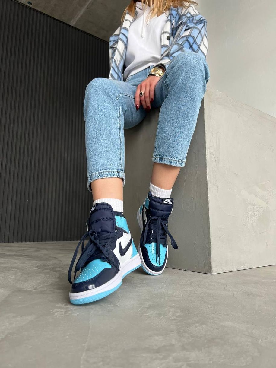 Баскетбольные кроссовки Nike Air Jordan 1 Retro High Patent Blue 2 2028 фото