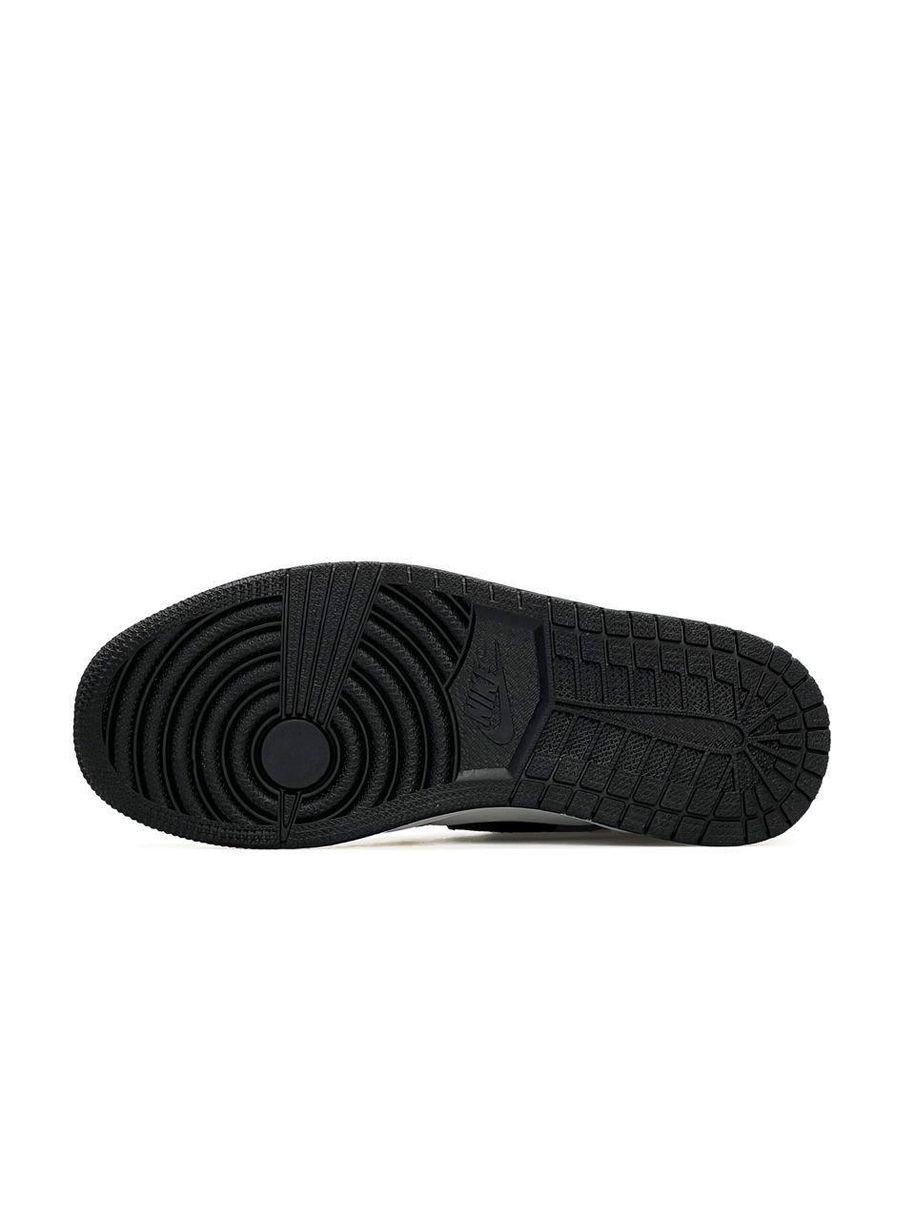 Баскетбольні кросівки Nike Air Jordan 1 High Grey Black Red 1060 фото