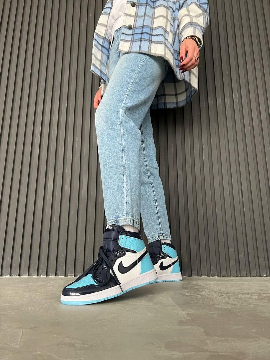 Баскетбольные кроссовки Nike Air Jordan 1 Retro High Patent Blue 2 2028 фото