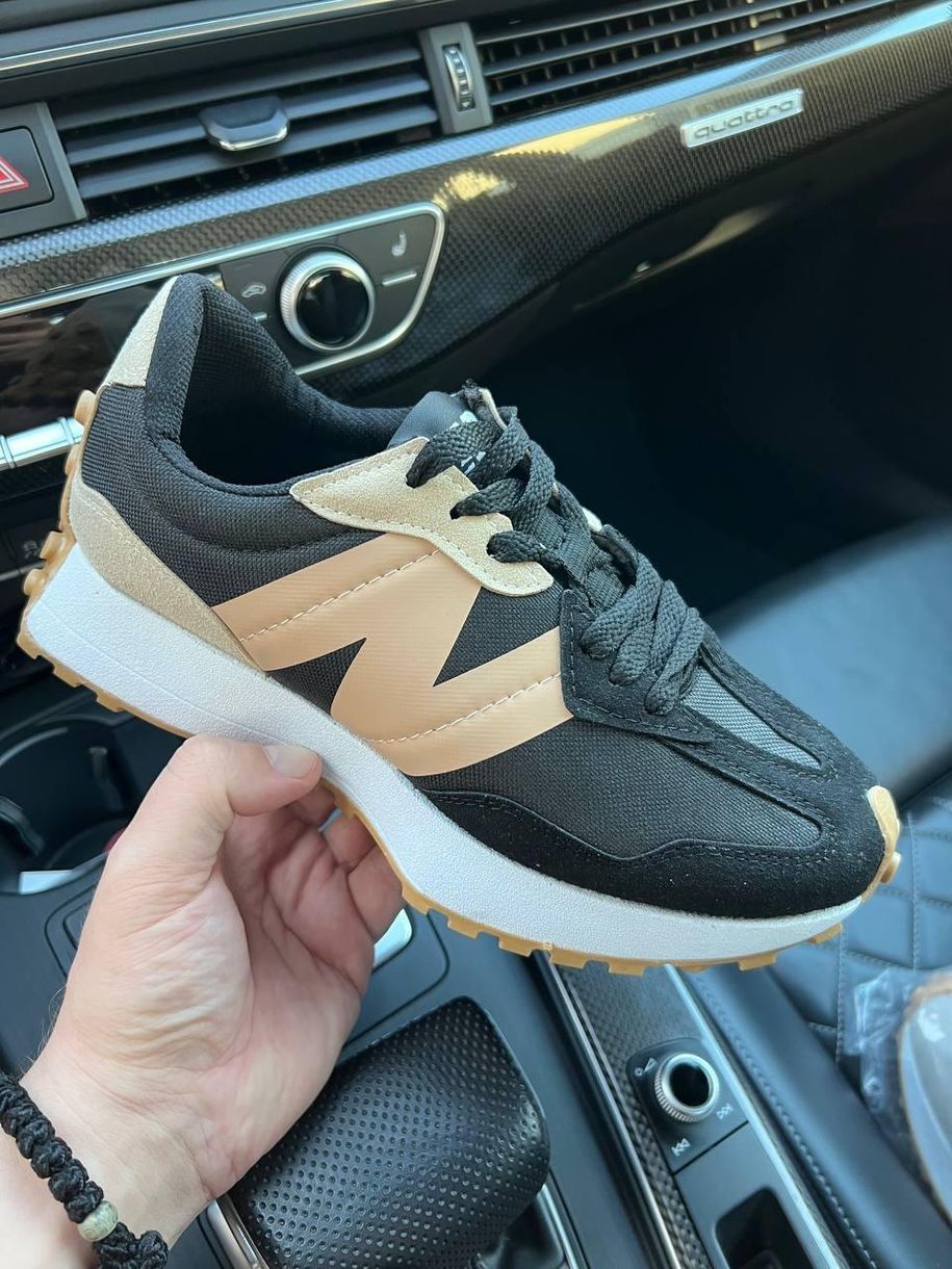 Кроссовки New Balance 327 Black Beige 8355 фото