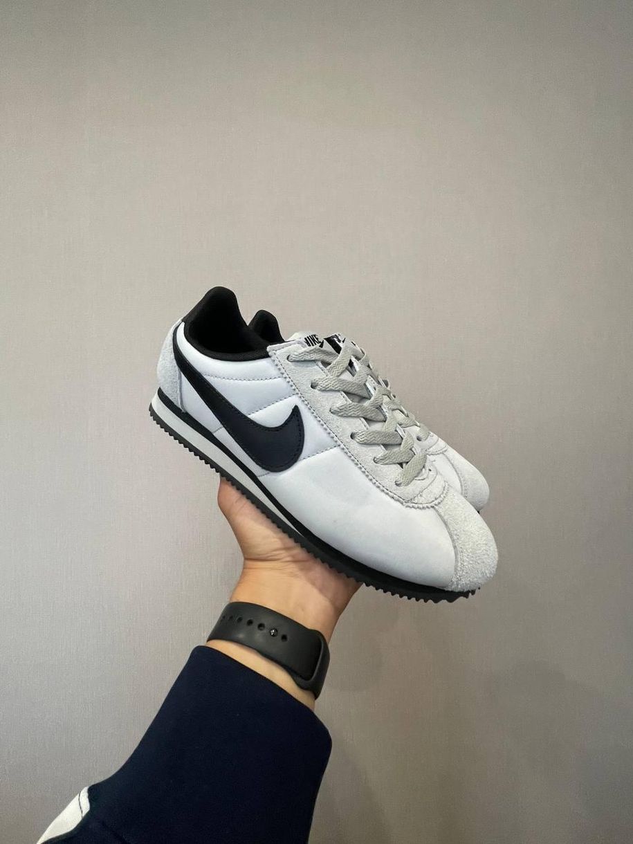 Кросівки Nike Cortez White Black Classic Leather 7441 фото