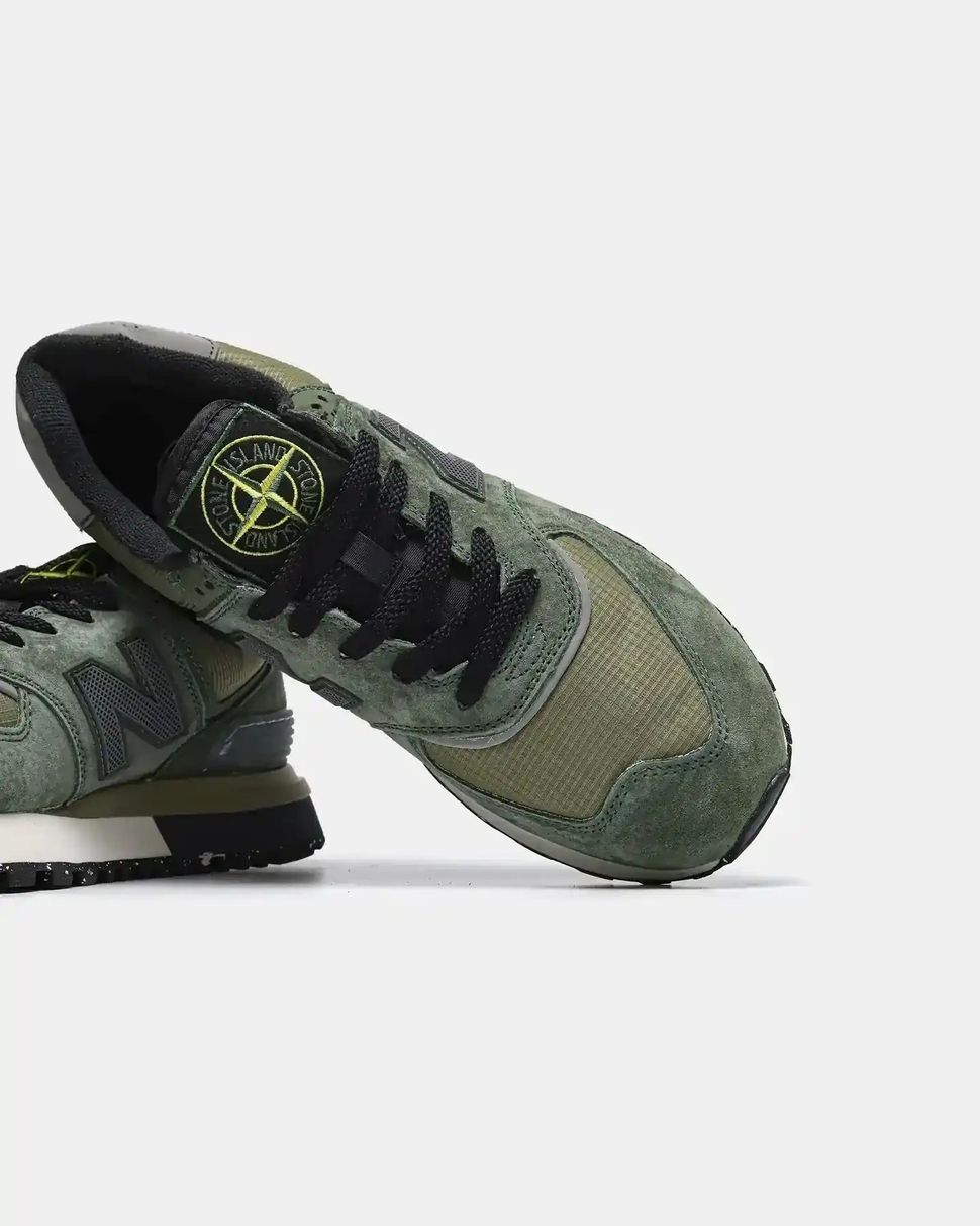 New Balance 574 x Stone Island Green Black