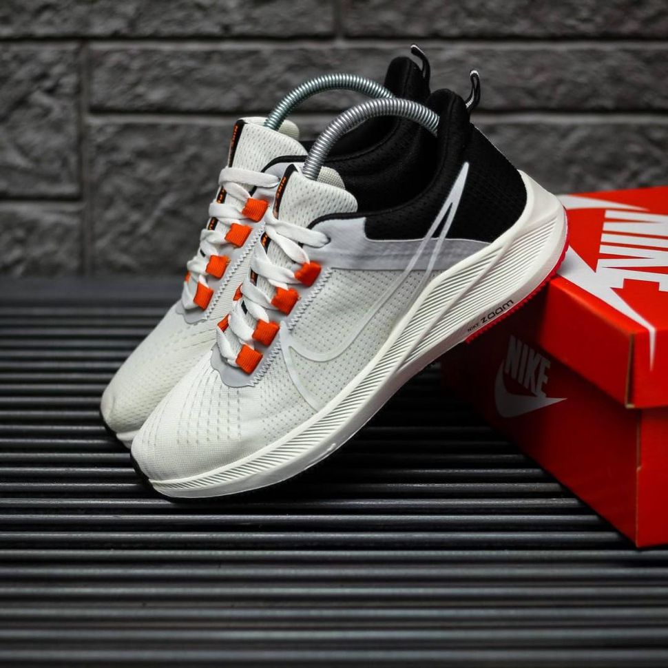 Кросівки Nike Air Zoom Pegasus White Black Orange 8898 фото