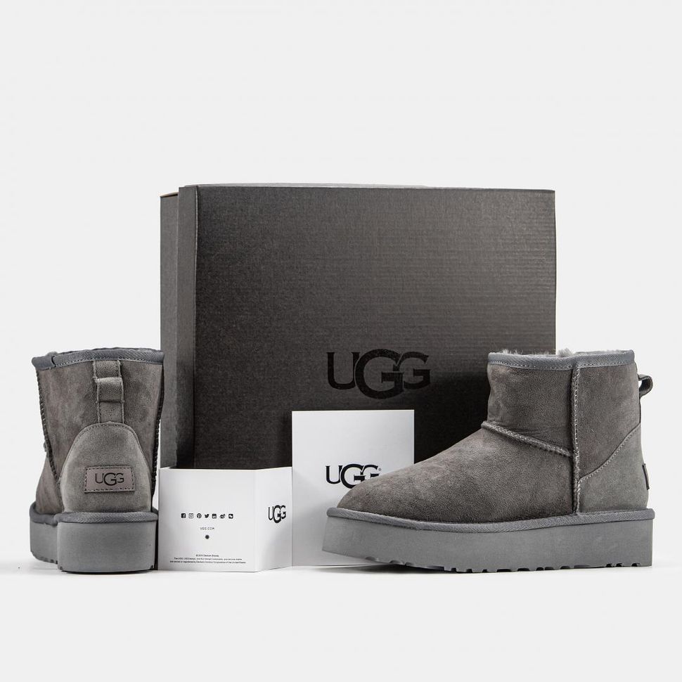 Зимние сапоги UGG Ultra Mini Platform Grey v2 9879 фото