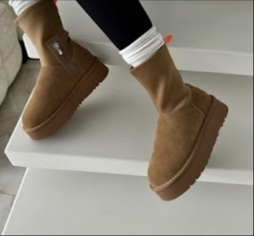 Зимние сапоги UGG Classic Dipper Brown, 36