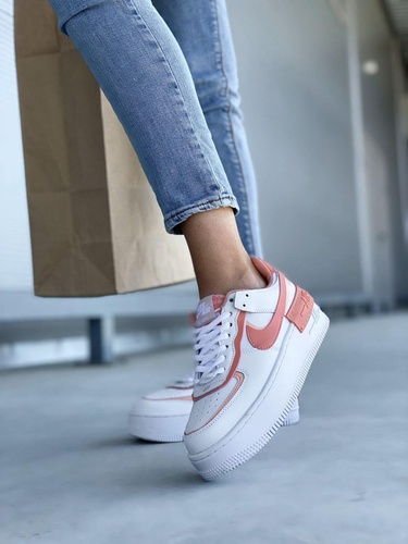 Кросівки Nike Air Force 1 SHADOW White Coral 436 фото