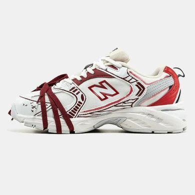 New Balance 530 White Red Custom Paint