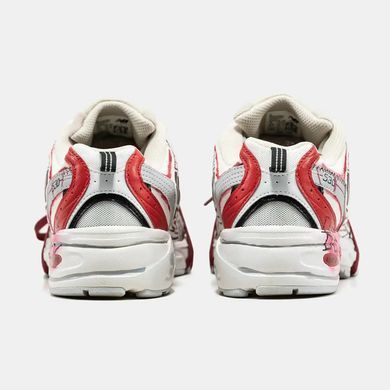 New Balance 530 White Red Custom Paint