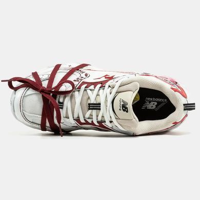 New Balance 530 White Red Custom Paint