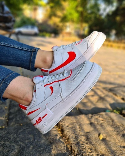 Кроссовки Nike Air Force 1 SHADOW White Red 6114 фото