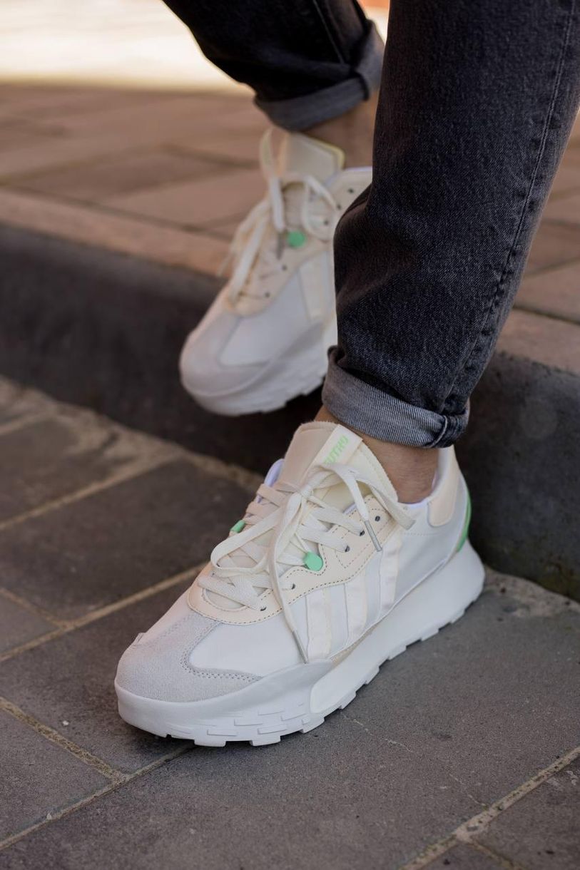 Кроссовки Adidas Futro Mixr White Green 2381 фото