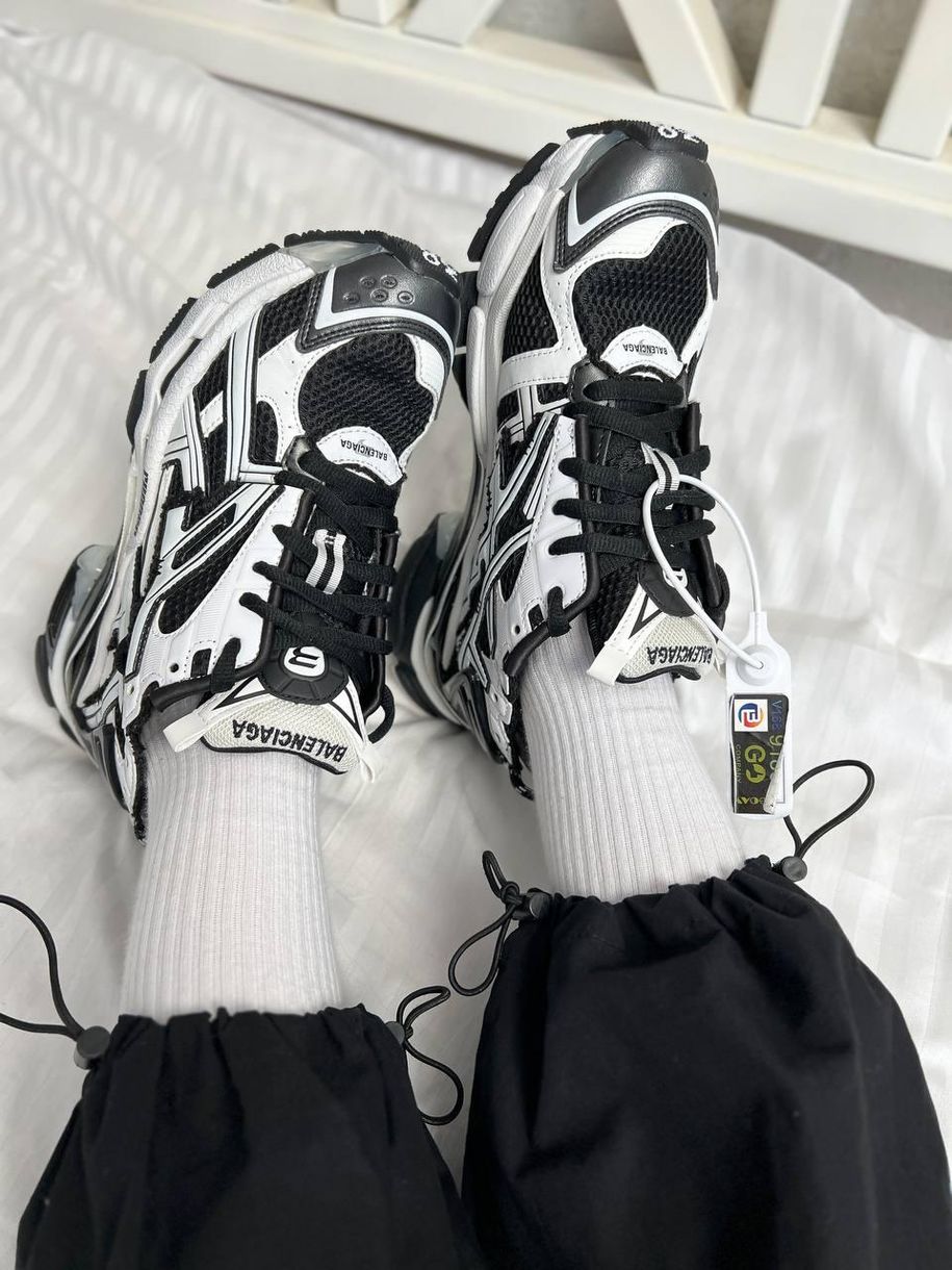 Кроссовки Balenciaga Trainer Black/White Runner Sneakers 10684 фото