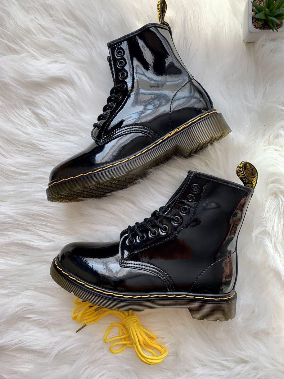 Черевики Dr. Martens Patent Black No Logo 2 4255 фото