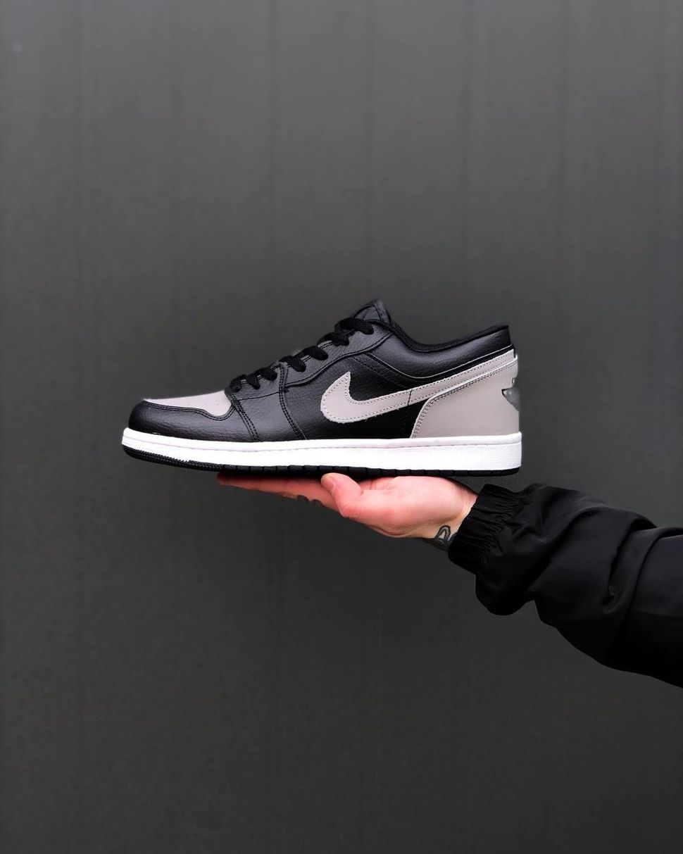 Nike Air Jordan Retro 1 Low Black Grey White 1 5562 фото